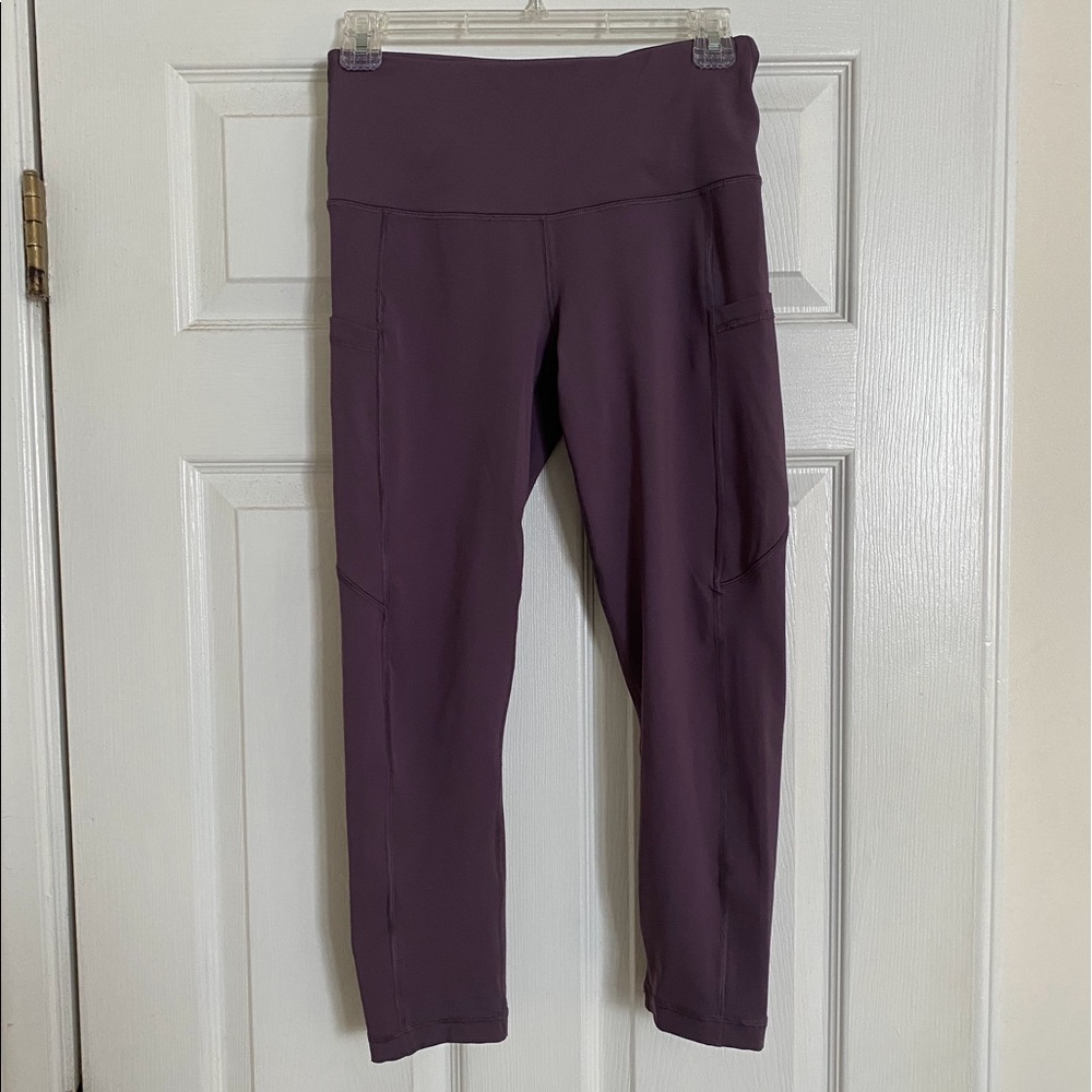 Women’s running crop tights purple